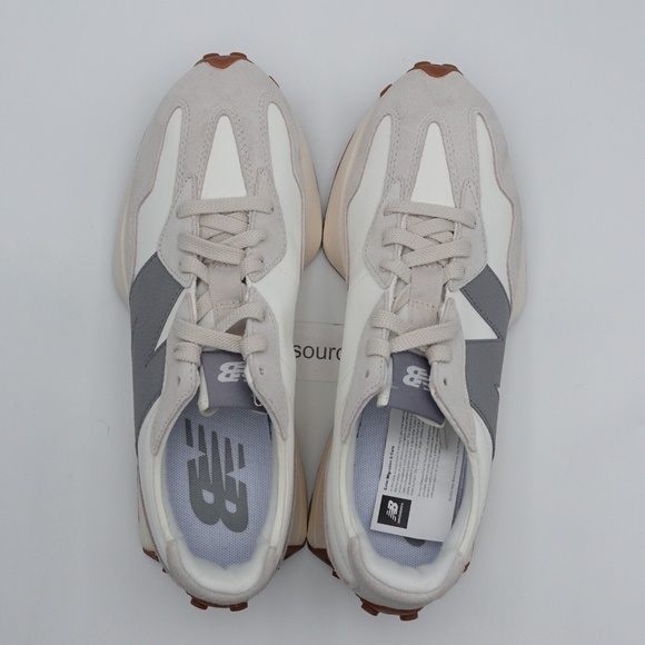 NEW Size 9 Women's New Balance 327 Sneakers U327LT Moonbeam/Shadow Grey - Picture 4 of 10